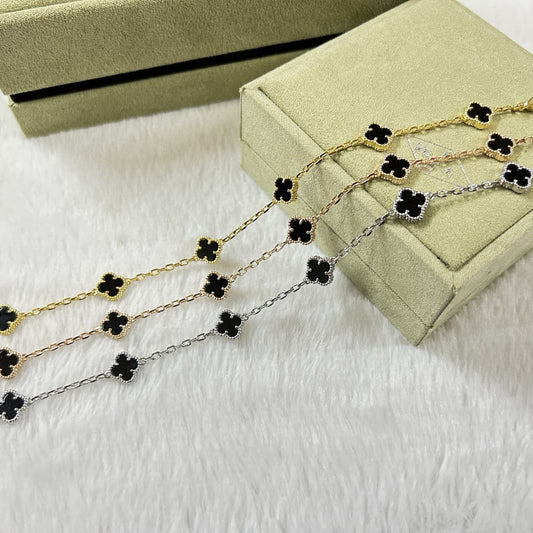 [JEWELICORN]CLOVER 6 MOTIF  ONYXS BRACELET