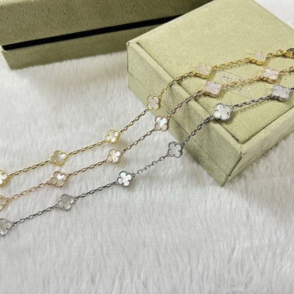 [JEWELICORN]CLOVER 6 MOTIF WHITE MOP BRACELET