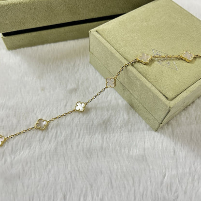 [JEWELICORN]CLOVER 6 MOTIF WHITE MOP BRACELET