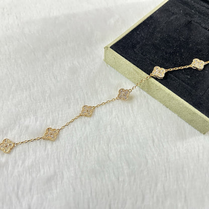 [JEWELICORN]CLOVER 6 MOTIF DIAMOND BRACELET