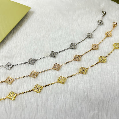 [JEWELICORN]CLOVER 6 MOTIF DIAMOND BRACELET
