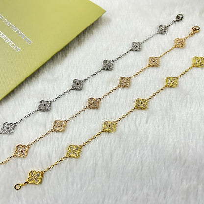 [JEWELICORN]CLOVER 6 MOTIF DIAMOND BRACELET