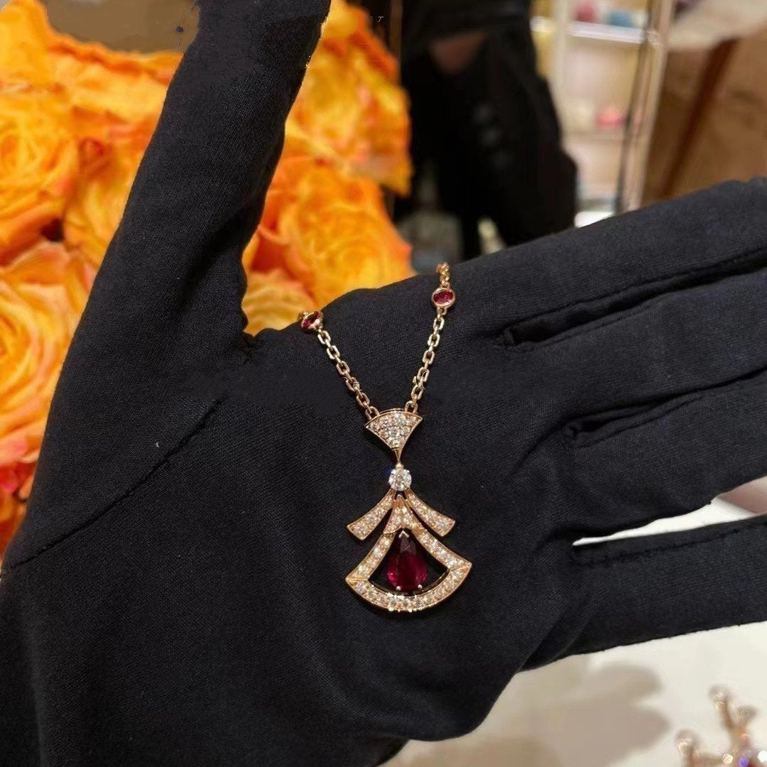 [Jewelicorn]DREAM NECKLACE CARNELIAN DIAMOND PINK GOLD