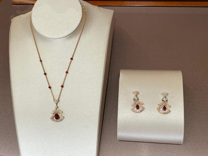 [Jewelicorn]DREAM NECKLACE CARNELIAN DIAMOND PINK GOLD