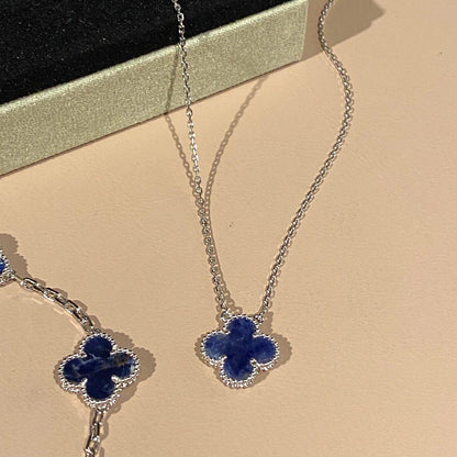 [Jewelicorn]CLOVER 15MM PIETERSITE NECKLACE SILVER
