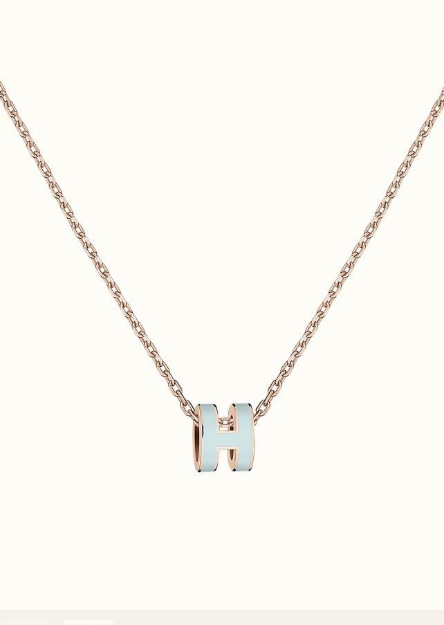 [Jewelicorn]POP H LIGHT BLUE NECKLACE