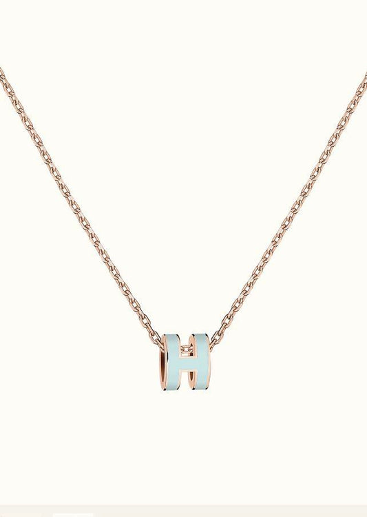[Jewelicorn]POP H LIGHT BLUE NECKLACE
