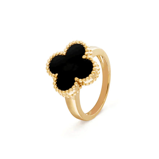 [Jewelicorn]CLOVER ONYX RING