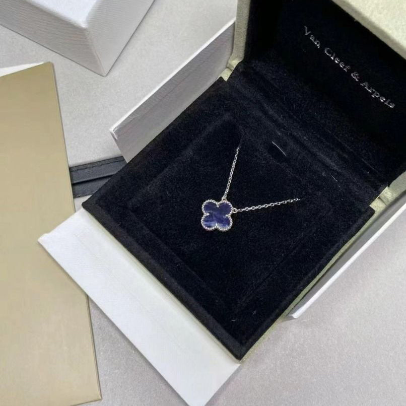 [Jewelicorn]CLOVER 15MM PIETERSITE NECKLACE SILVER